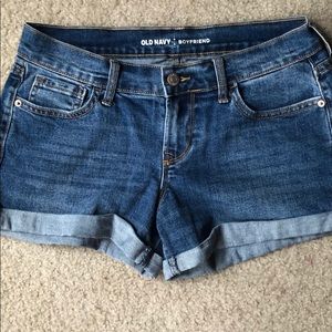 Old navy boyfriend jean shorts size two